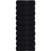 vidaXL Washandjes FROGN 10 st 30x30 cm 360 g/m² zwart