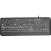 Gembird Slimline bedraad toetsenbord met achtergrondverlichting, zwart, RU layout