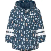Playshoes Functionele jas marine / zilvergrijs / pasteloranje / wit