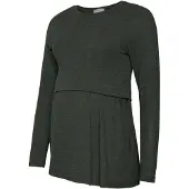 Mamalicious Shirt 'MLANABELLA' donkergroen