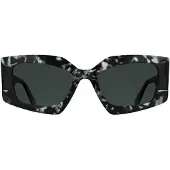 Karl Lagerfeld dameszonnebril KL6206S - Marmer zwart/zwart met effen grijze glazen