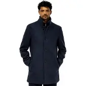 State of Art overjas donkerblauw gemeleerd