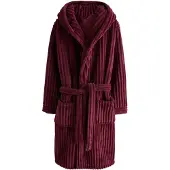 Next - Heren - Geribbelde kamerjas - Rood