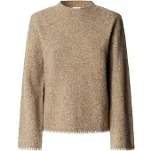 Pepe Jeans Trui 'Aida' donkerbeige / wit