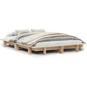 vidaXL Bedframe zonder matras massief grenenhout 120x190 cm