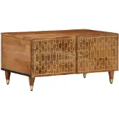 vidaXL Salontafel 80x50x40 cm massief mangohout