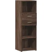 vidaXL Hoge kast 40x42,5x124 cm bewerkt hout bruin eikenkleurig