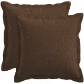 vidaXL Kussensloop 2 st HOUTEN Bruin 45 x 45 cm Faux Linnen