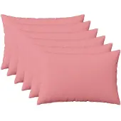 vidaXL Kussensloop 6 st HEERLEN Roze 30 x 50 cm Stof