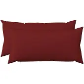 vidaXL Kussensloop 2 st HEERLEN Wijnrood 40 x 80 cm Stof