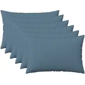 vidaXL Kussensloop 6 st HEERLEN Jeans Blauw 30 x 50 cm Stof