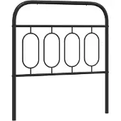 vidaXL Vervangend hoofdbord 90 cm metaal zwart