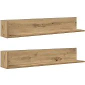 vidaXL Wandschappen 2 st 100x16,5x16,5cm bewerkt hout artisanaal eiken