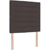 vidaXL LED Hoofdbord met LED-stripverlichting Taupe 90 cm Stof