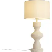 QAZQA Retro tafellamp beige met stoffen kap - Captain