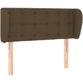 vidaXL Hoofdbord met randen 83x23x78/88 cm stof donkerbruin