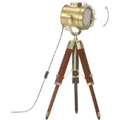 vidaXL Vloerlamp driepoot 69 cm massief mangohout