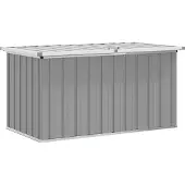 vidaXL Tuinbox 129x67x65 cm grijs