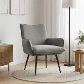 vidaXL Fauteuil Lichtgrijs fluweel