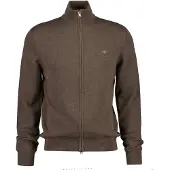 Gant Gebreid vest bruin gemêleerd
