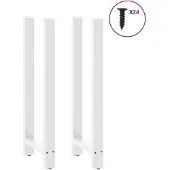 vidaXL Bartafelpoten 2 st 50x(110-111) cm staal wit