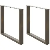 vidaXL Eettafelpoten 2 st U-vormig 100x(72-73) cm staal naturel