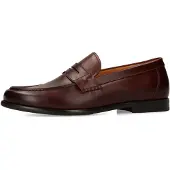 Manfield - Heren - Rode leren loafers - Maat 40