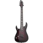 Schecter Omen Elite 7 MultiScale Black Cherry Burst LH linkshandige elektrische gitaar