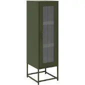vidaXL Hoge kast, olijgroen, 36x39x123 cm, van koudgewalst staal