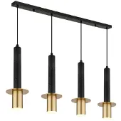 Globo Lighting Hanglamp Shanna, dimbaar, zwart, Woon-/ Eetkamer, Steen, hanglamp