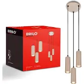 Briloner - Hanglamp, hoogte verstelbaar, GU10 fitting, beige, maximale lengte 120 cm