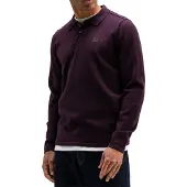 Butcher of Blue Poloshirt paars gebreid