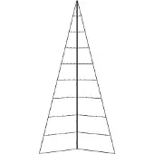 vidaXL Kerstdecoratie kerstboom 210 cm metaal zwart