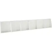 vidaXL Keermuur 6 st 40 x 12 x 30 cm Staal Wit