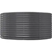 vidaXL Verhoogde tuinbak antraciet 212x140x68 cm gegalvaniseerd staal