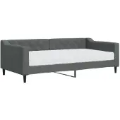 vidaXL Slaapbank met matras 90x190 cm stof donkergrijs