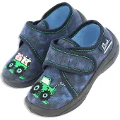 Beck Huisschoenen 'Little Farm' blauw / donkerblauw / lichtgroen