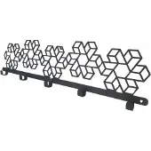 Gamet Wandkapstok Metaal Zwart Sneeuwvlok Design