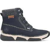 Rieker Damenschuhe Winterstiefel Blau Freizeit