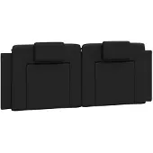 vidaXL Hoofdbordkussen "Viana" 120 cm kunstleer zwart