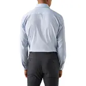 Eton overhemd lichtblauw effen semi-wide spread boord