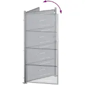 vidaXL Tuinpoort 85 x 174 cm Roestvrij staal zilver Vergrendelbaar