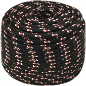 vidaXL Multifunctioneel touw 12 mm 100 m Zwart en Rood PP