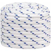 vidaXL Multifunctioneel touw 20 mm 50 m Wit en Blauw PP