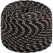 vidaXL Multifunctioneel touw 8 mm 50 m Zwart en Rood PP