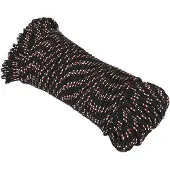 vidaXL Multifunctioneel touw 5 mm 25 m Zwart en Rood PP