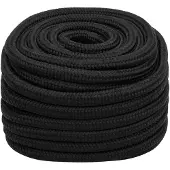 vidaXL Multifunctioneel touw 20 mm 25 m Zwart PP