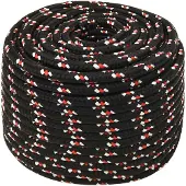 vidaXL Multifunctioneel touw 14 mm 100 m Zwart en Rood PP