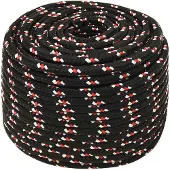 vidaXL Multifunctioneel touw 12 mm 25 m Zwart en Rood PP