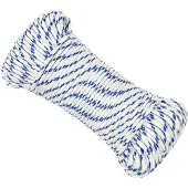 vidaXL Multifunctioneel touw 4 mm 500 m Wit en Blauw PP
